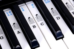 musical keyboard stickers